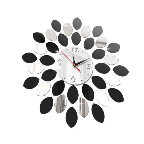 Plastic mirror clock wall - mirror,